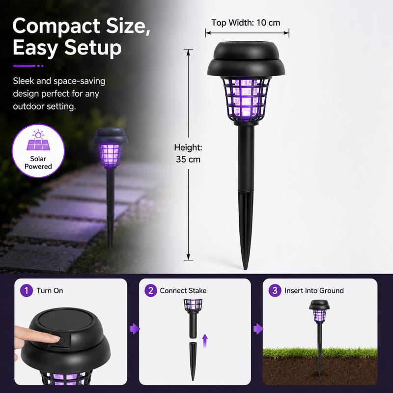2-in-1 Solar Mosquito Zapper Pathway Light