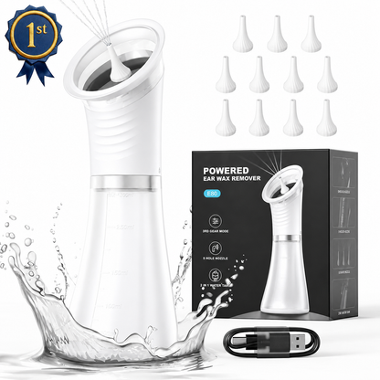 Electric Ear Irrigation System 4 Pressure Settings • 2-in-1 Water Tank • Rechargeable