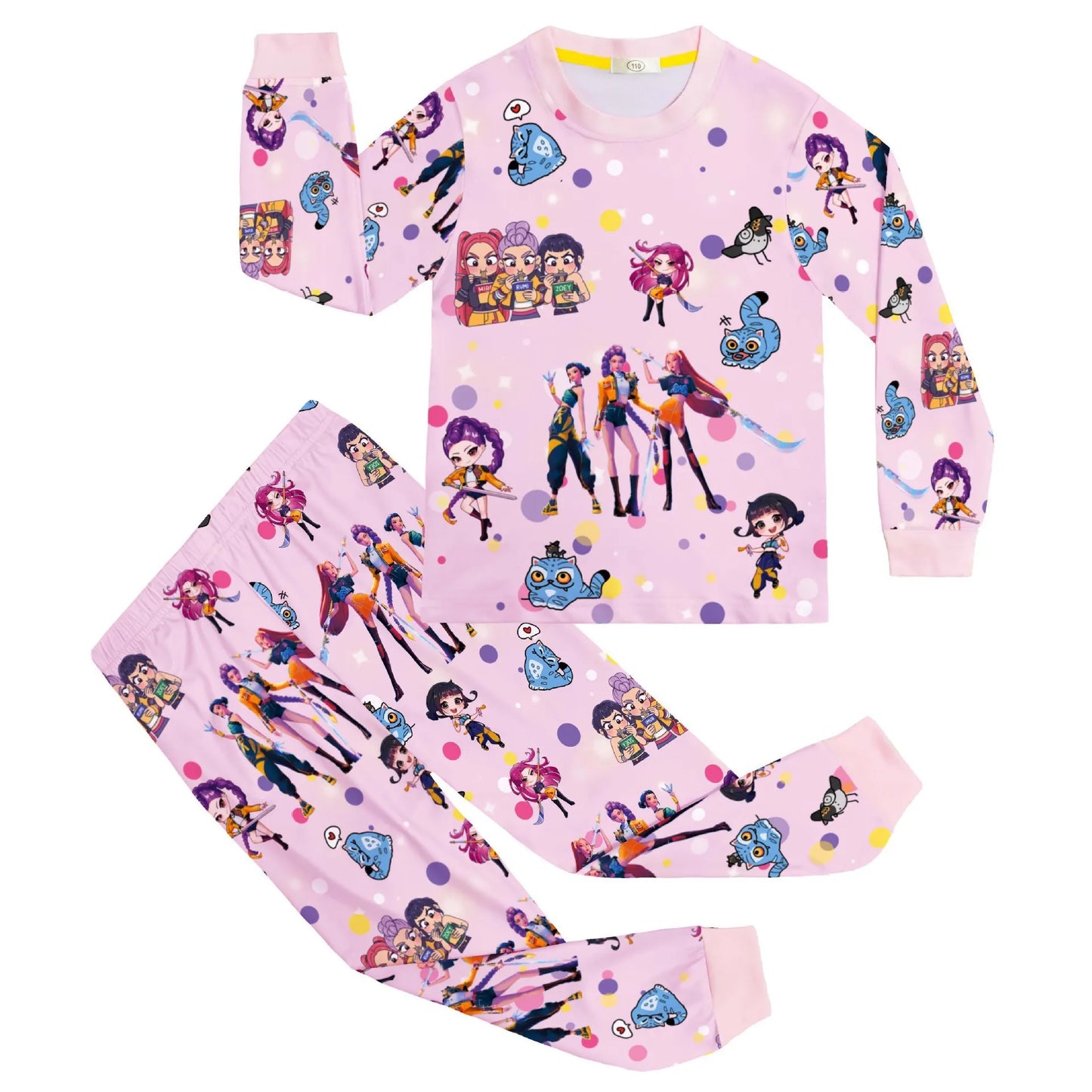 Kids K-Pop Demon Hunters Long-Sleeve Pajamas – Noctout