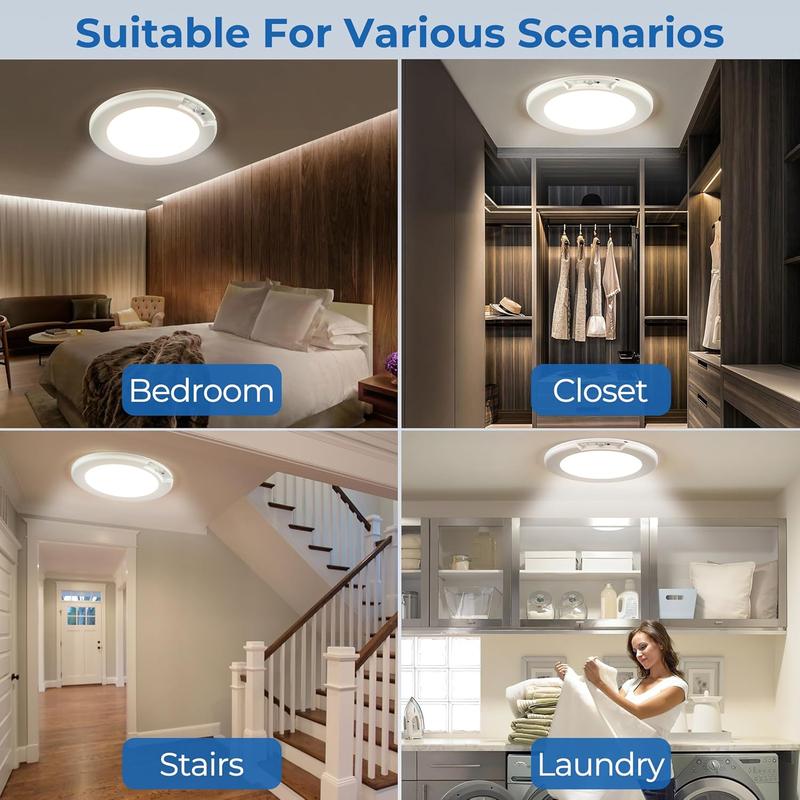 MotionSense™ Snap-On Rechargeable Ceiling Light