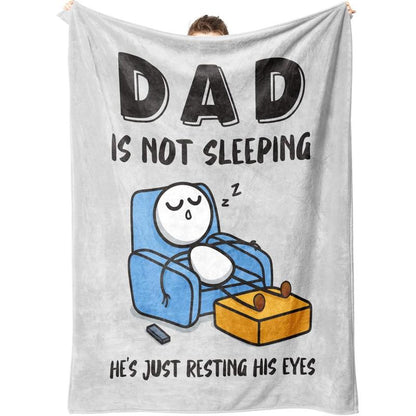 Dad Is Not Sleeping™ Funny Throw Blanket