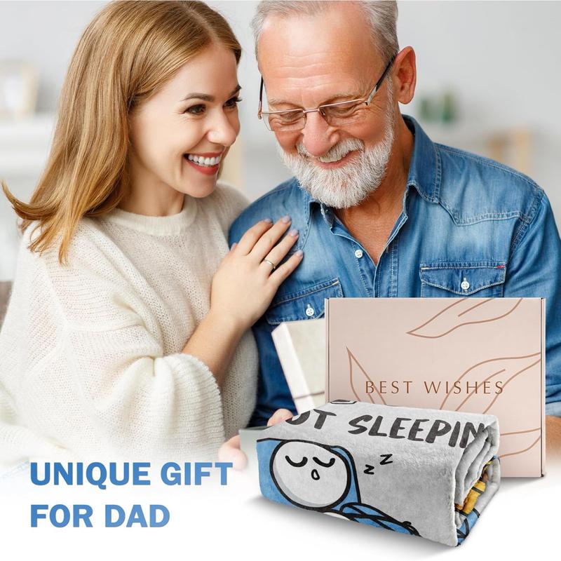 Dad Is Not Sleeping™ Funny Throw Blanket