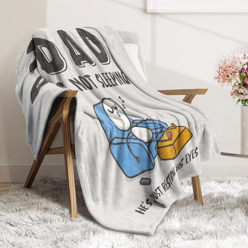 Dad Is Not Sleeping™ Funny Throw Blanket