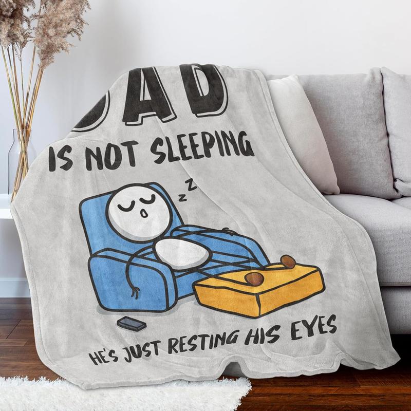 Dad Is Not Sleeping™ Funny Throw Blanket