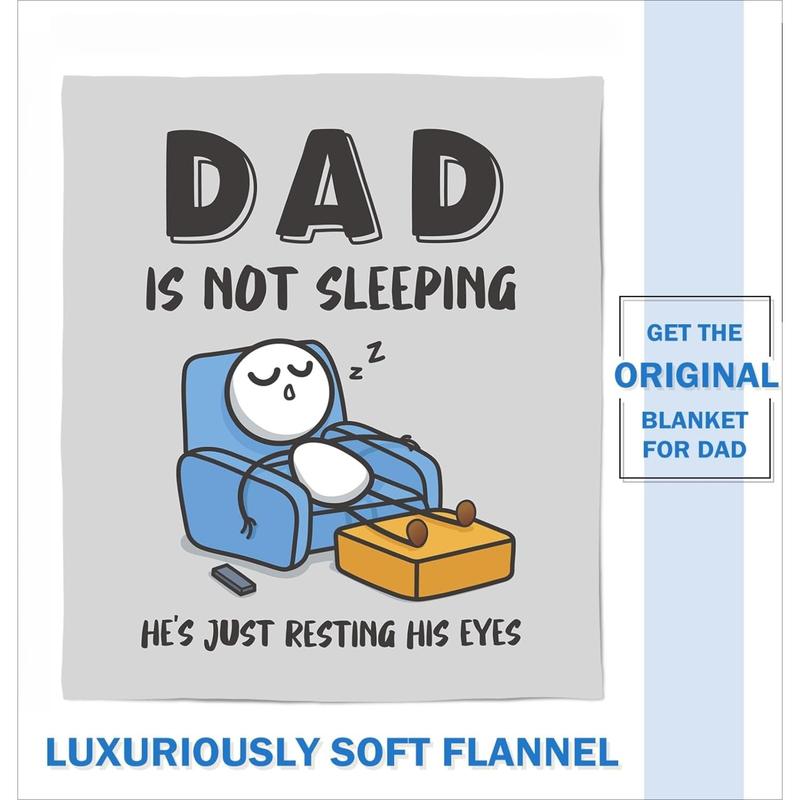Dad Is Not Sleeping™ Funny Throw Blanket