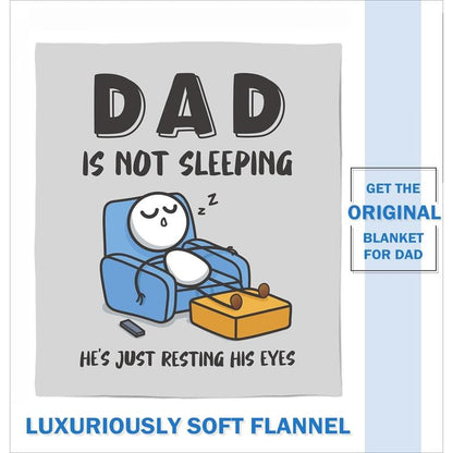 Dad Is Not Sleeping™ Funny Throw Blanket