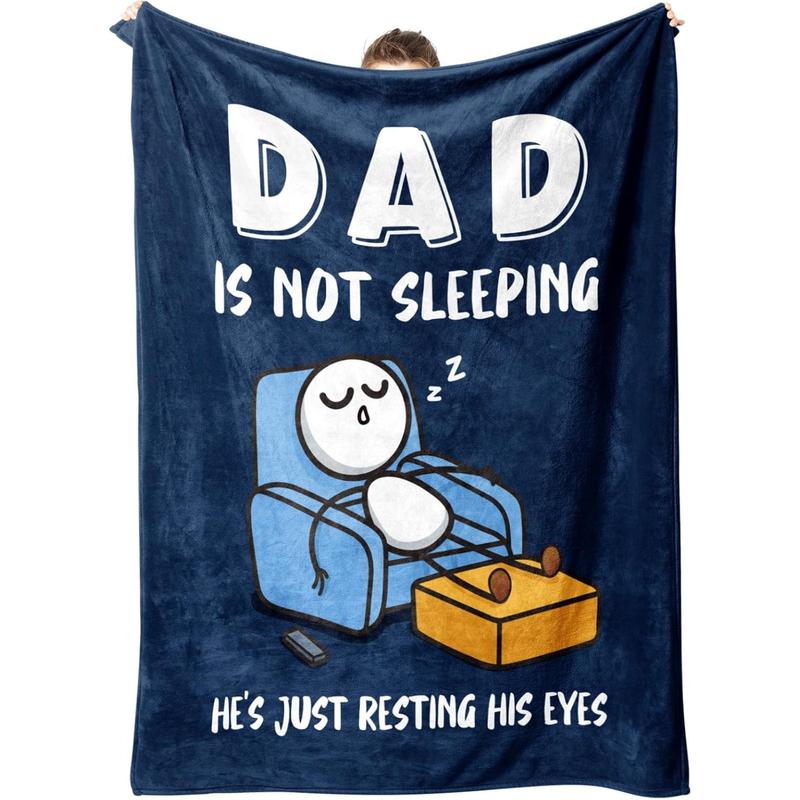 Dad Is Not Sleeping™ Funny Throw Blanket