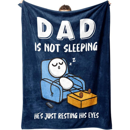 Dad Is Not Sleeping™ Funny Throw Blanket