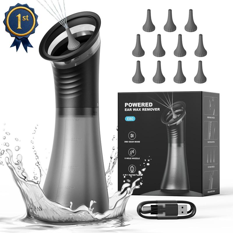 Electric Ear Irrigation System 4 Pressure Settings • 2-in-1 Water Tank • Rechargeable