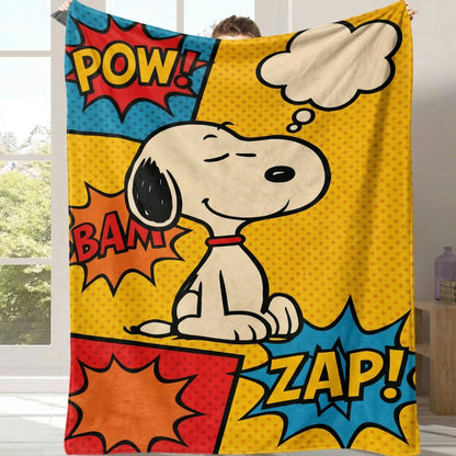 Snoopy POW! Comic Soft Blanket