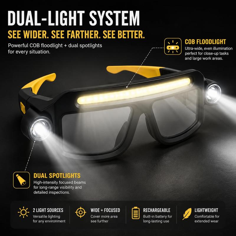 BeamSight Rechargeable LED Headlamp Glasses