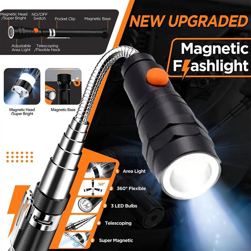 Extendable Magnetic Pickup Tool with LED