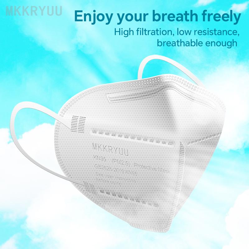 5-Layer KN95 Protective Masks (50 Pieces) – Breathable Comfort & High Filtration