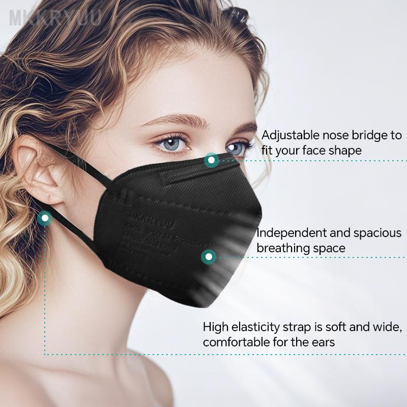 5-Layer KN95 Protective Masks (50 Pieces) – Breathable Comfort & High Filtration