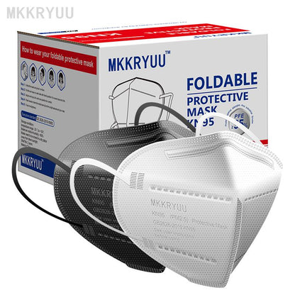 5-Layer KN95 Protective Masks (50 Pieces) – Breathable Comfort & High Filtration