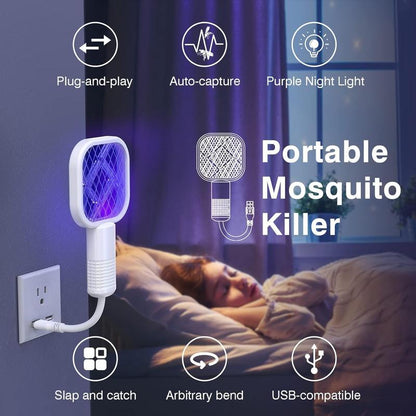 BuzzGuard™ Mini Zapper Portable • USB-Powered • 2-in-1 UV Mosquito Killer