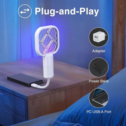 BuzzGuard™ Mini Zapper Portable • USB-Powered • 2-in-1 UV Mosquito Killer