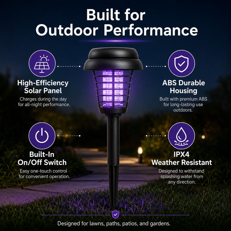 2-in-1 Solar Mosquito Zapper Pathway Light