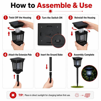 2-in-1 Solar Mosquito Zapper Pathway Light