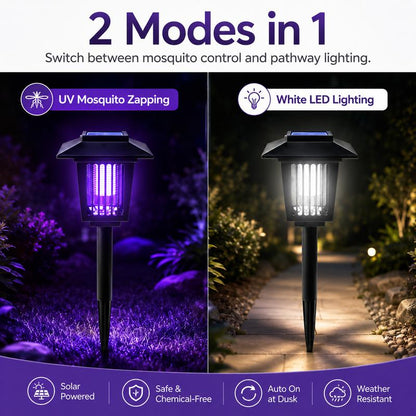 2-in-1 Solar Mosquito Zapper Pathway Light