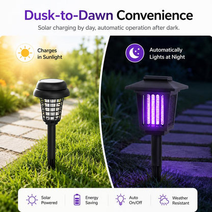 2-in-1 Solar Mosquito Zapper Pathway Light