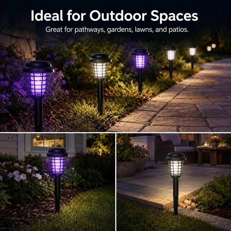 2-in-1 Solar Mosquito Zapper Pathway Light