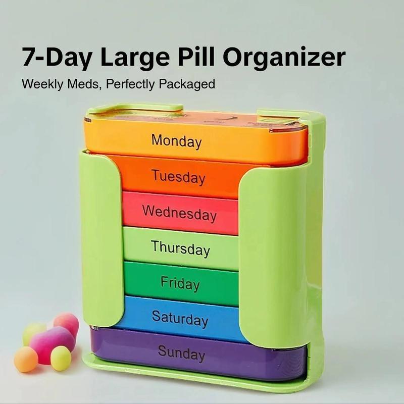 7-Day Pill Organizer™ 4 Daily Compartments • Removable Day Cases • Large Capacity