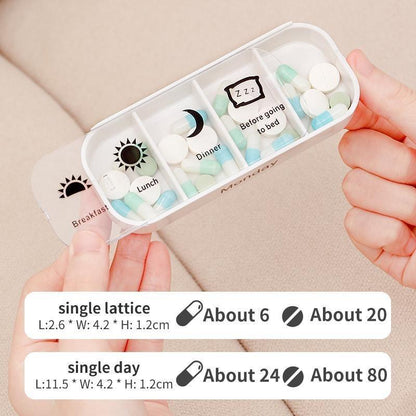 7-Day Pill Organizer™ 4 Daily Compartments • Removable Day Cases • Large Capacity
