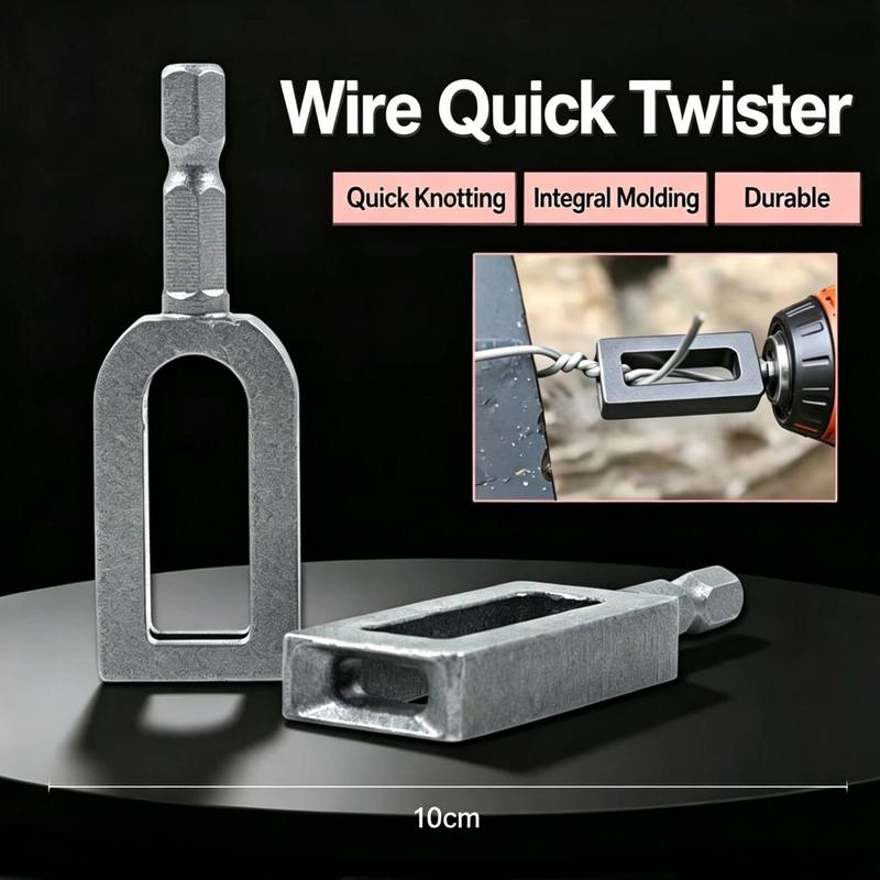 Heavy-Duty Rebar Tie Wire Twister Drill Attachment