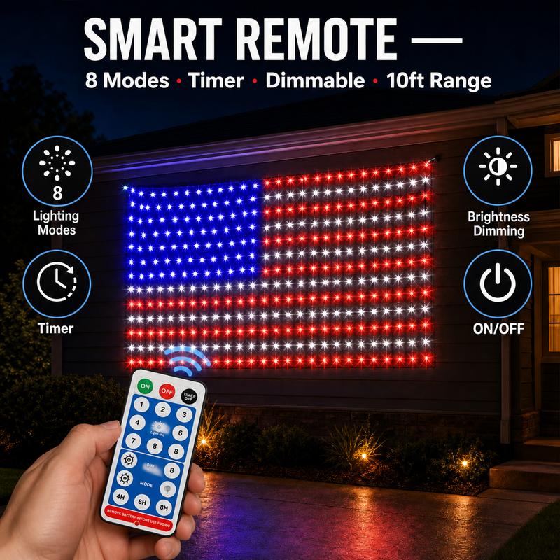 LibertyGlow™ Solar American Flag Lights