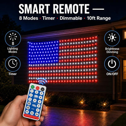 LibertyGlow™ Solar American Flag Lights