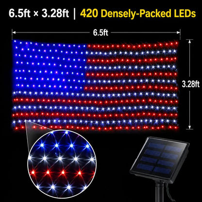 LibertyGlow™ Solar American Flag Lights