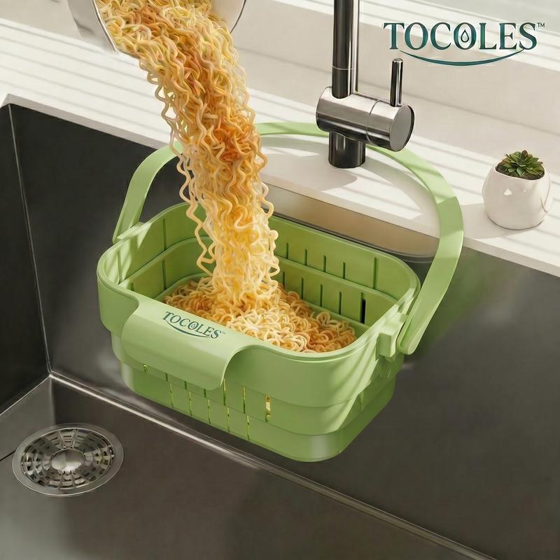 DrainNest™ Foldable Hanging Colander