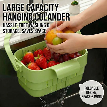 DrainNest™ Foldable Hanging Colander